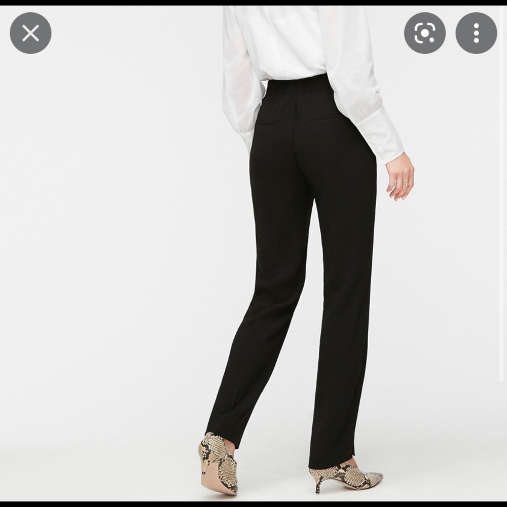 J. Crew easy pant in matte crepe, black, size 8